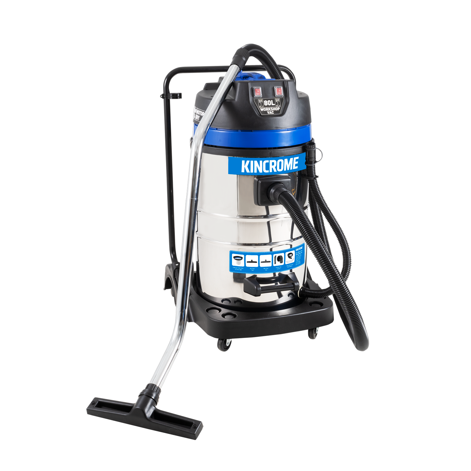 240V Wet & Dry Workshop Vacuum 80L / Twin 1000W